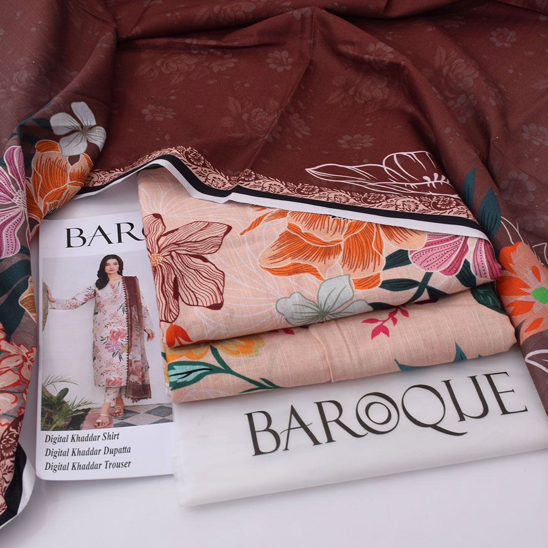 Baroque Khaddar 3-Piece Un-stiched