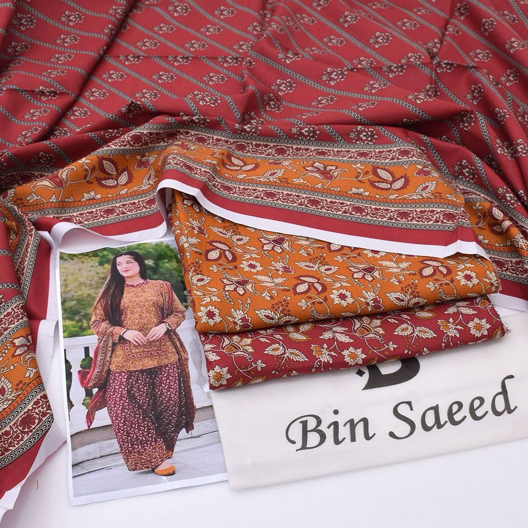 Bin Saeed Khaddar 3-Piece Unstiched