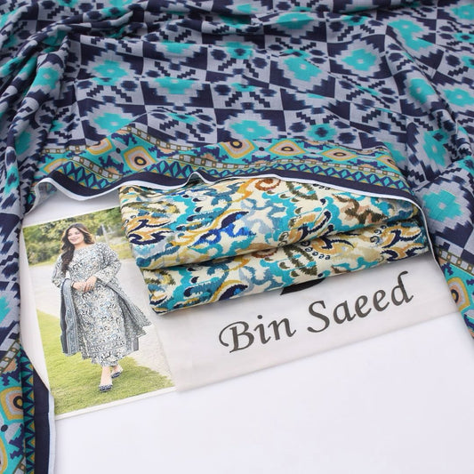 Bin Saeed Khaddar 3-Piece Unstiched