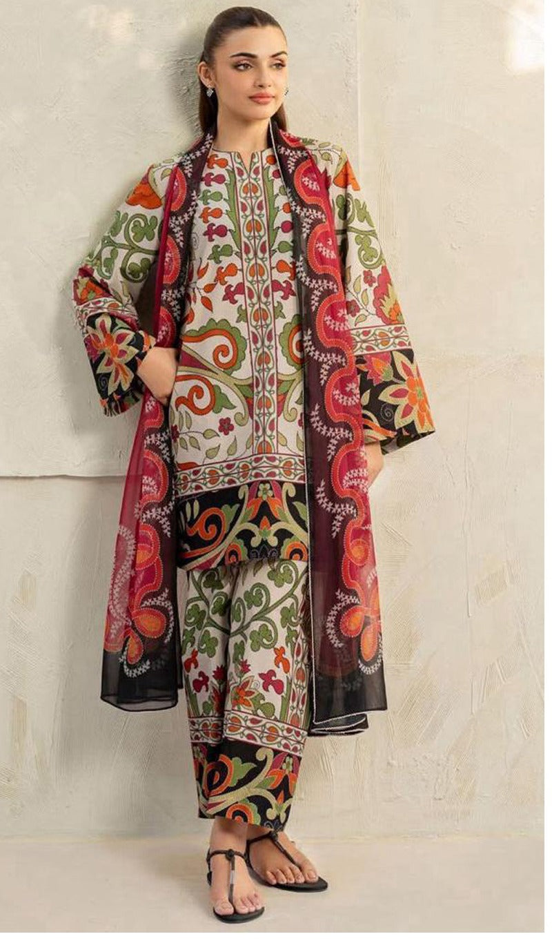 Jazmin Linen Viscose 3-Piece Unstiched