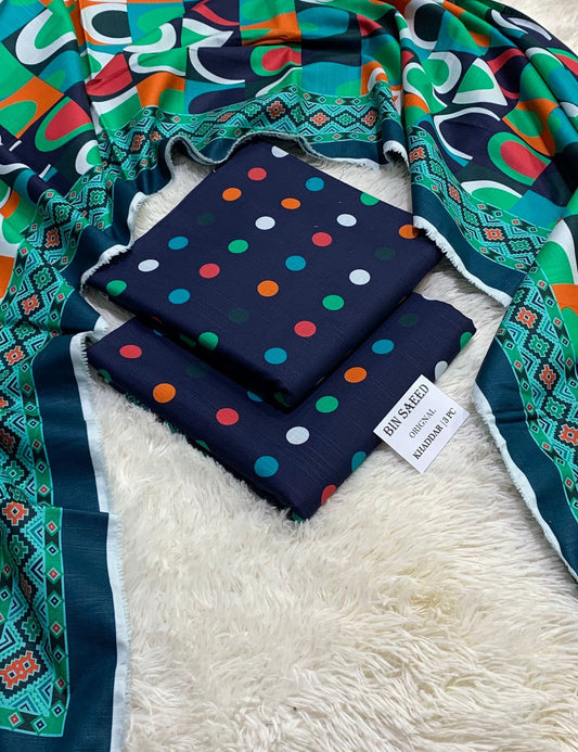 Bin Saeed Khaddar 3-Piece Unstiched